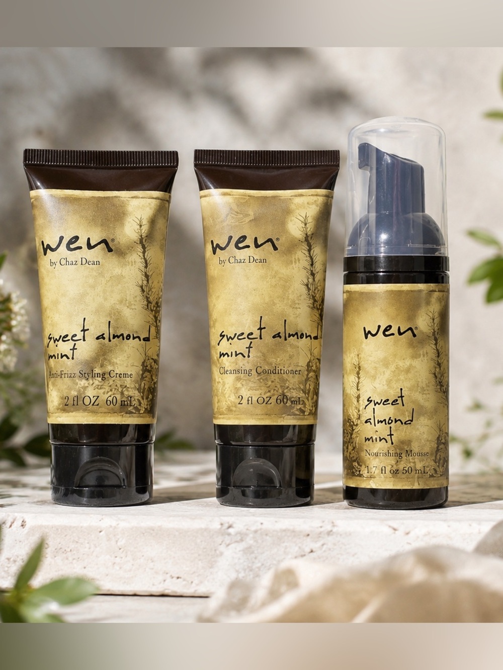 WEN Sweet Almond Mint Hair Care Trio Set